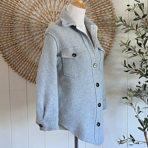 Wilfred Free Aritzia The Ganna Shirt Jacket light grey Size XS - Picture 4 of 10